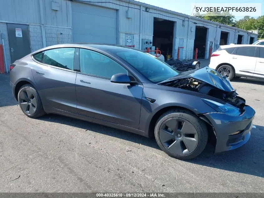 5YJ3E1EA7PF663826 2023 Tesla Model 3 Rear-Wheel Drive