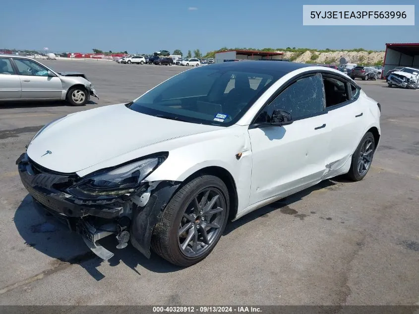 5YJ3E1EA3PF563996 2023 Tesla Model 3 Rear-Wheel Drive