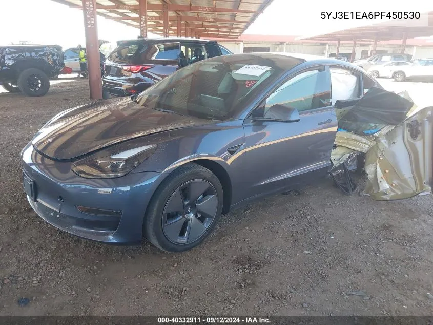 2023 Tesla Model 3 Rear-Wheel Drive VIN: 5YJ3E1EA6PF450530 Lot: 40332911