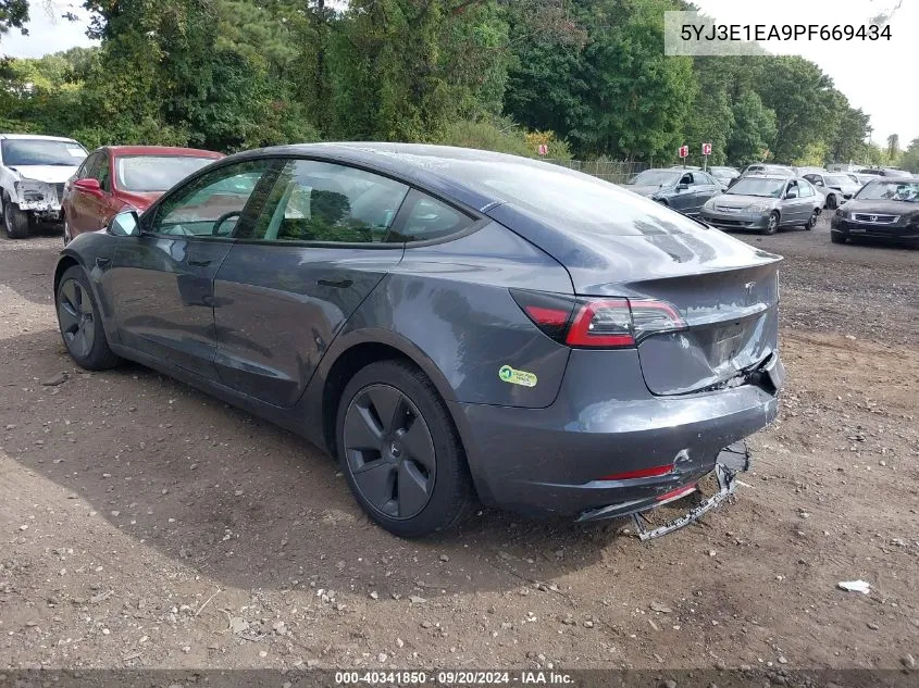 5YJ3E1EA9PF669434 2023 Tesla Model 3 Rear-Wheel Drive