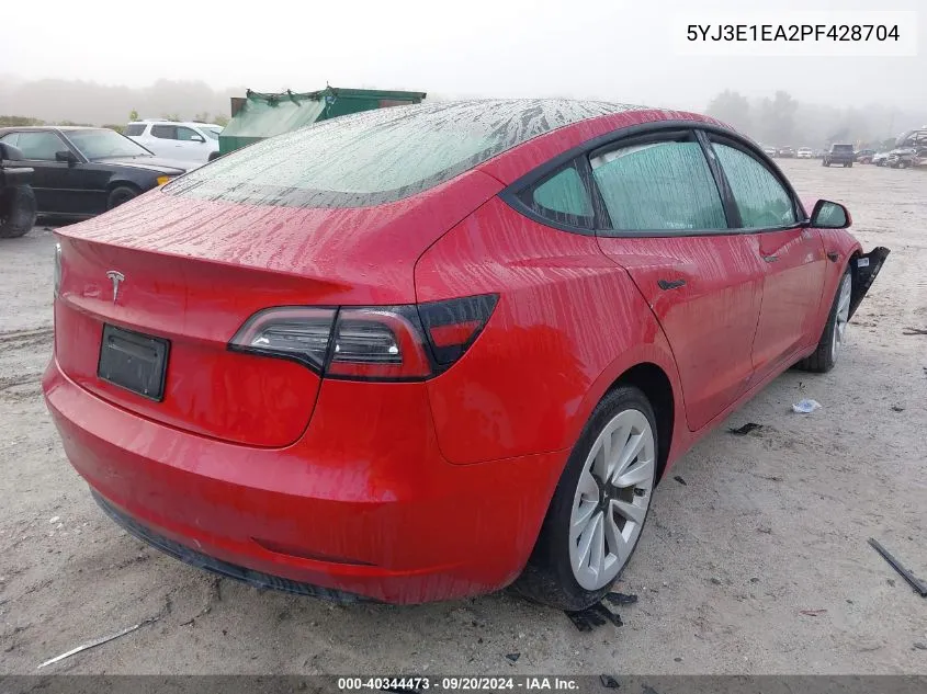 5YJ3E1EA2PF428704 2023 Tesla Model 3 Rear-Wheel Drive