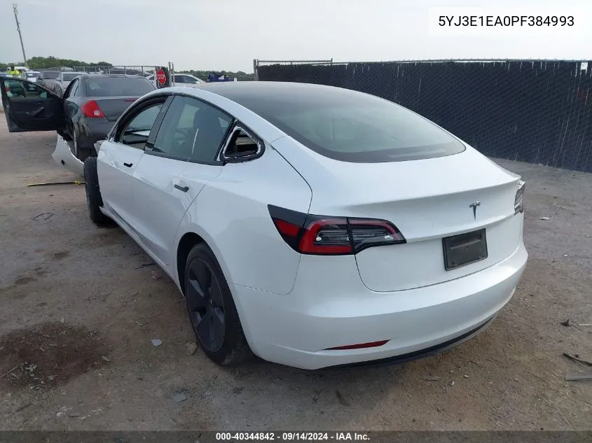 5YJ3E1EA0PF384993 2023 Tesla Model 3 Rear-Wheel Drive