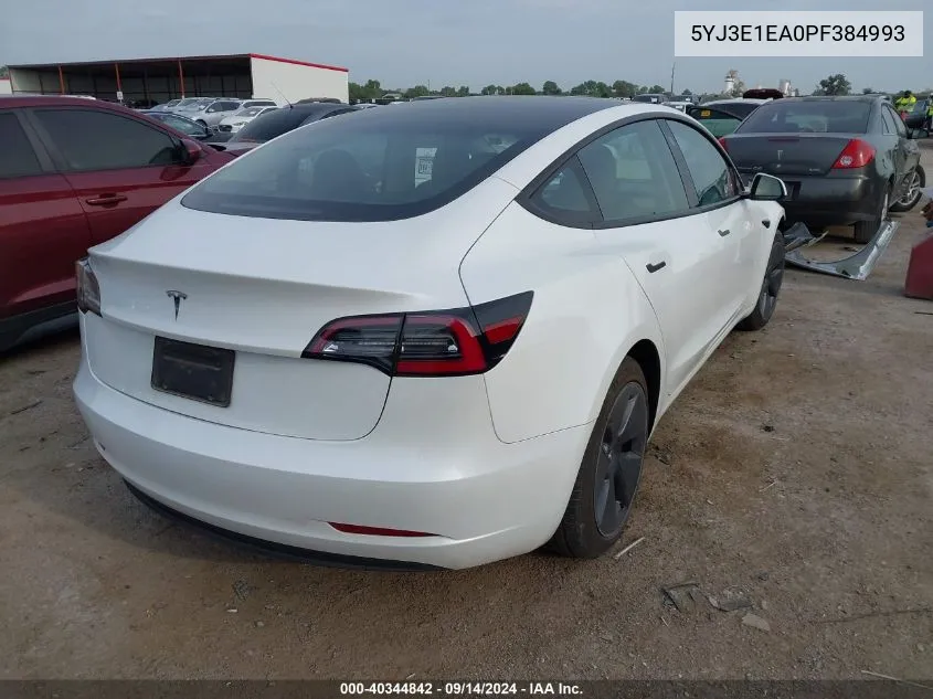 5YJ3E1EA0PF384993 2023 Tesla Model 3 Rear-Wheel Drive