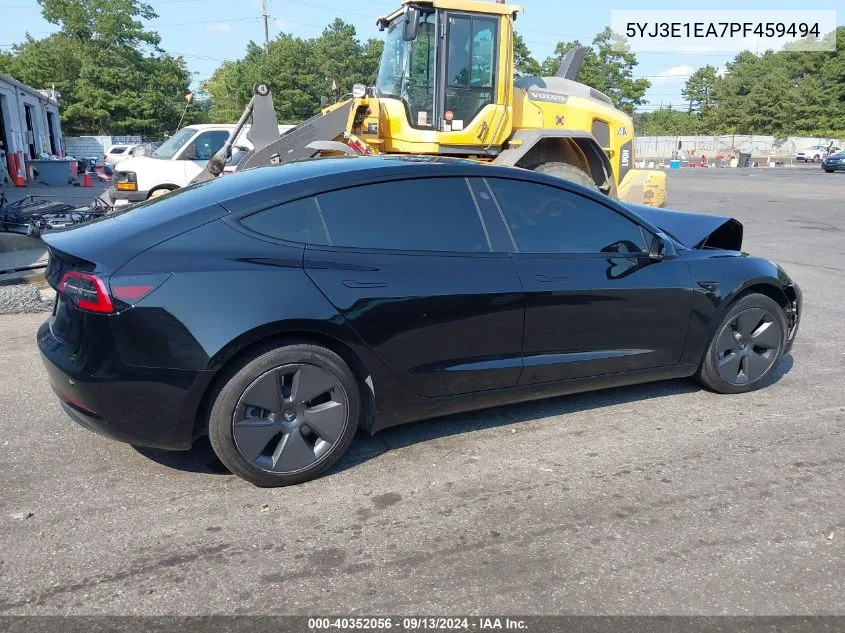 2023 Tesla Model 3 Rear-Wheel Drive VIN: 5YJ3E1EA7PF459494 Lot: 40352056