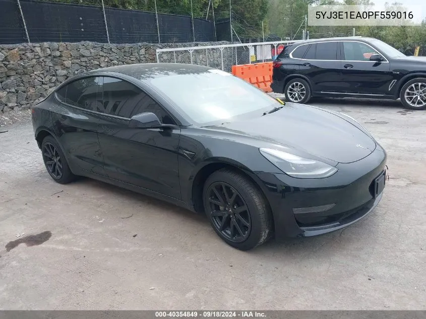 5YJ3E1EA0PF559016 2023 Tesla Model 3 Rear-Wheel Drive