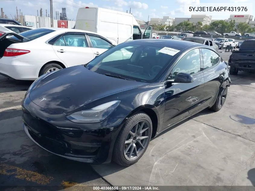 2023 Tesla Model 3 Rear-Wheel Drive VIN: 5YJ3E1EA6PF431976 Lot: 40366555