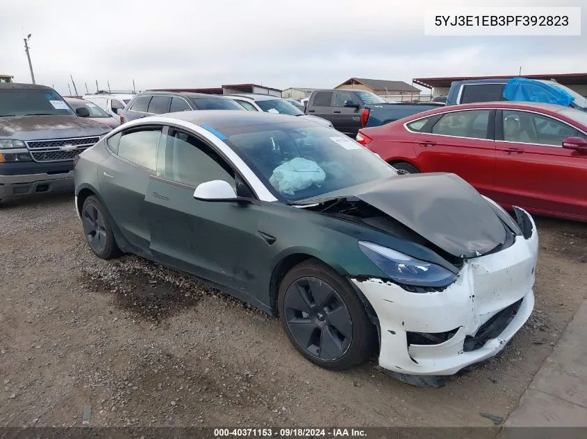 2023 Tesla Model 3 Long Range Dual Motor All-Wheel Drive VIN: 5YJ3E1EB3PF392823 Lot: 40765891