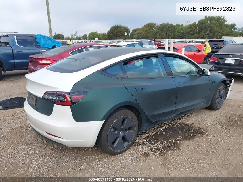 2023 Tesla Model 3 Long Range Dual Motor All-Wheel Drive VIN: 5YJ3E1EB3PF392823 Lot: 40765891