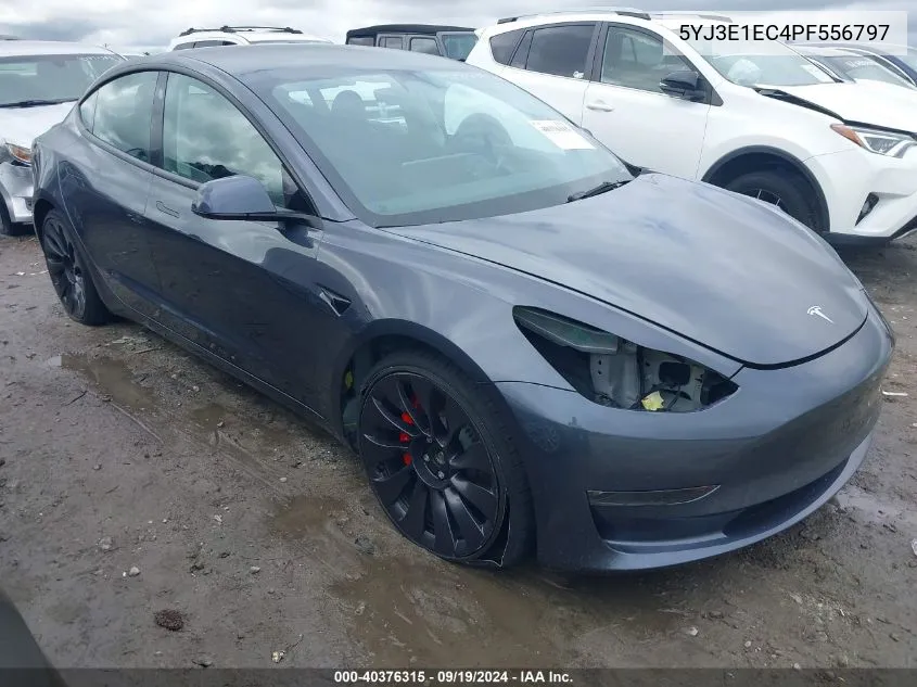 2023 Tesla Model 3 Performance Dual Motor All-Wheel Drive VIN: 5YJ3E1EC4PF556797 Lot: 40376315