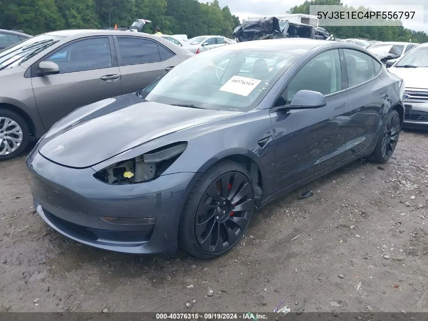 2023 Tesla Model 3 Performance Dual Motor All-Wheel Drive VIN: 5YJ3E1EC4PF556797 Lot: 40376315