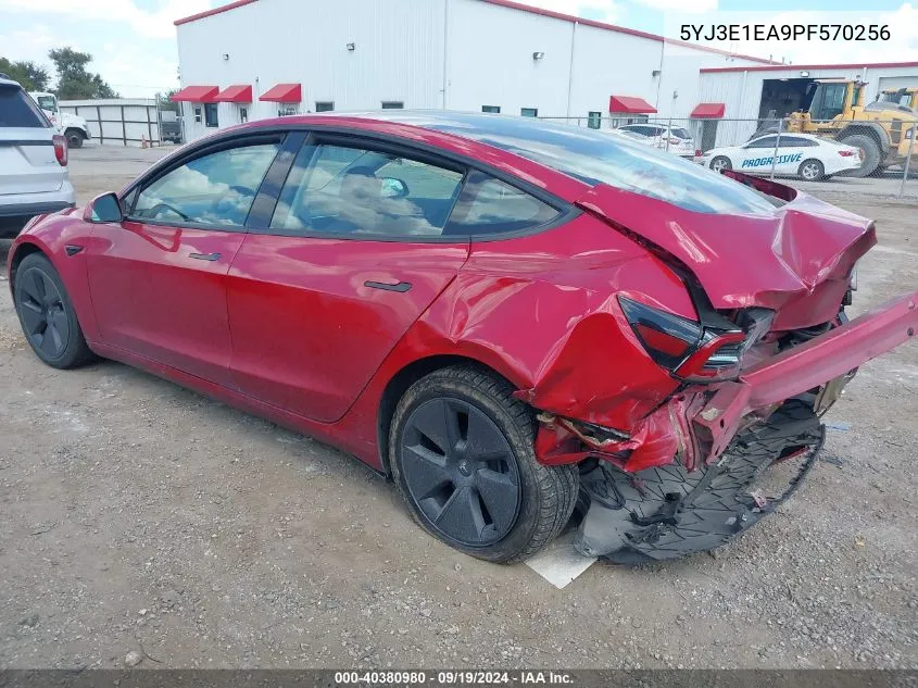 5YJ3E1EA9PF570256 2023 Tesla Model 3 Rear-Wheel Drive