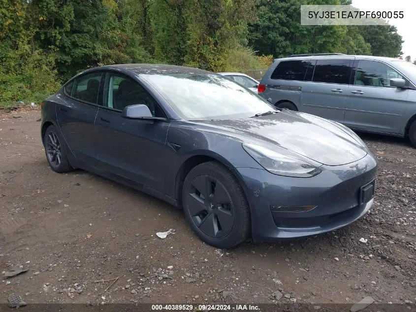 5YJ3E1EA7PF690055 2023 Tesla Model 3 Rear-Wheel Drive