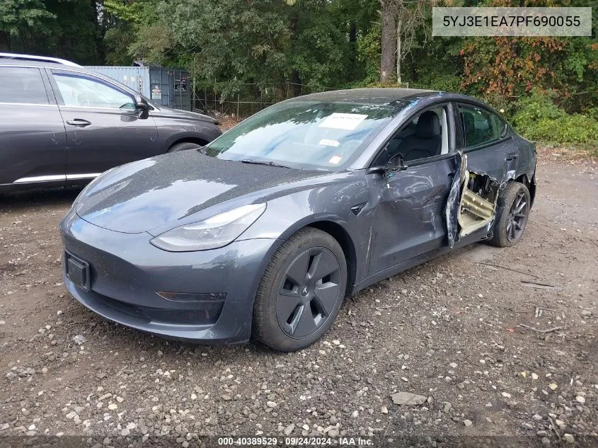 5YJ3E1EA7PF690055 2023 Tesla Model 3 Rear-Wheel Drive