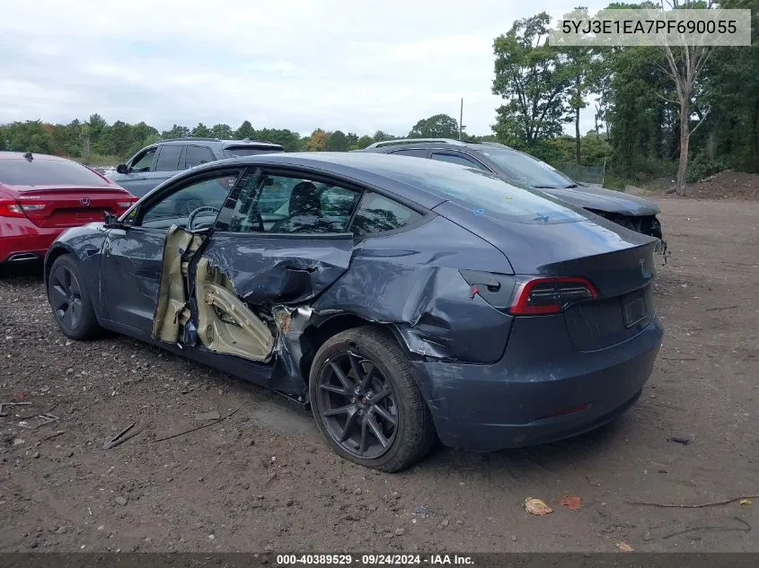 5YJ3E1EA7PF690055 2023 Tesla Model 3 Rear-Wheel Drive