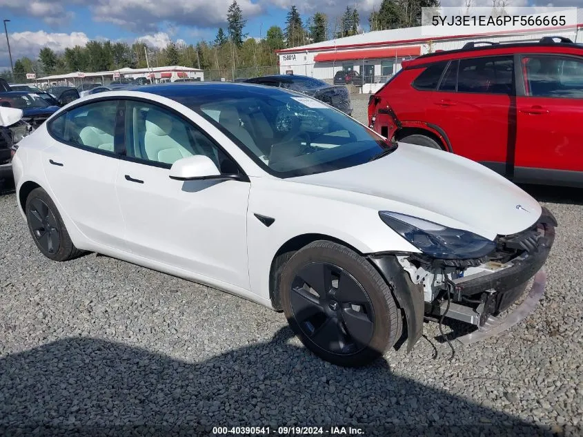 2023 Tesla Model 3 Rear-Wheel Drive VIN: 5YJ3E1EA6PF566665 Lot: 40390541