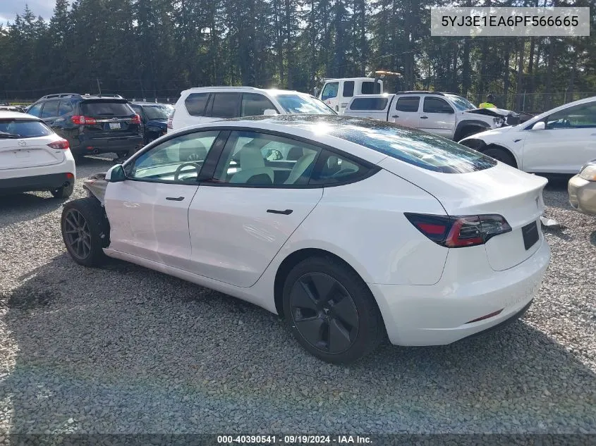 2023 Tesla Model 3 Rear-Wheel Drive VIN: 5YJ3E1EA6PF566665 Lot: 40390541