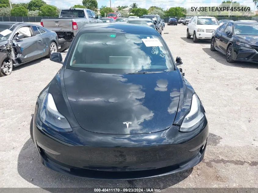 2023 Tesla Model 3 Rear-Wheel Drive VIN: 5YJ3E1EAXPF455469 Lot: 40411170