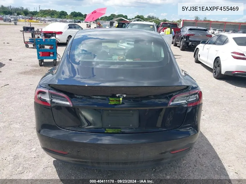 2023 Tesla Model 3 Rear-Wheel Drive VIN: 5YJ3E1EAXPF455469 Lot: 40411170