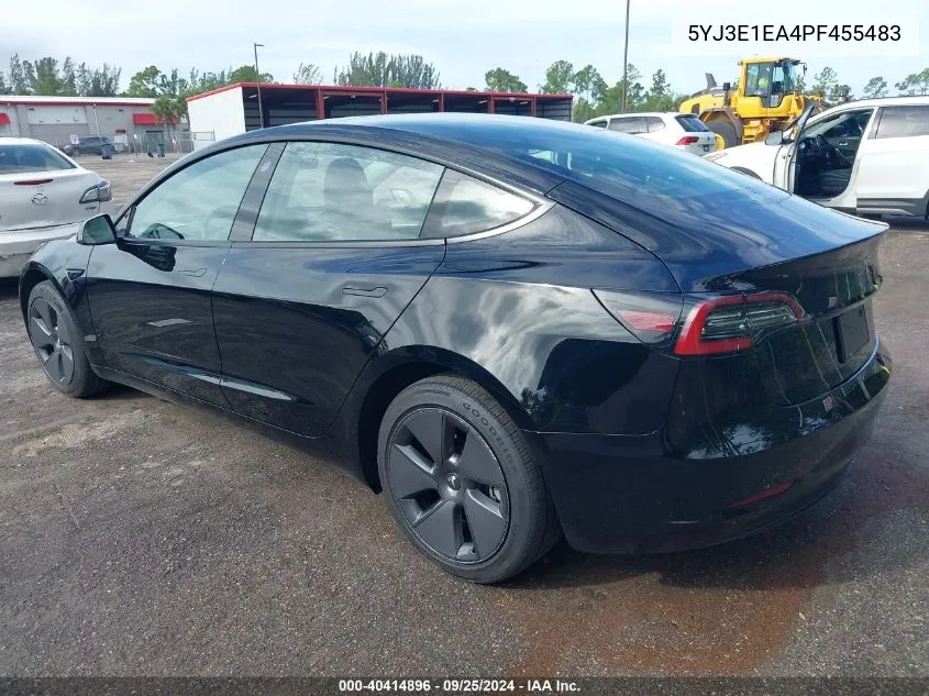 5YJ3E1EA4PF455483 2023 Tesla Model 3 Rear-Wheel Drive