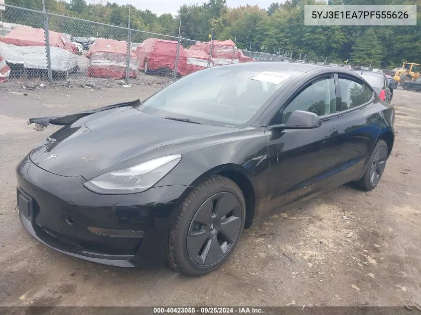 2023 Tesla Model 3 Rear-Wheel Drive VIN: 5YJ3E1EA7PF555626 Lot: 40423055