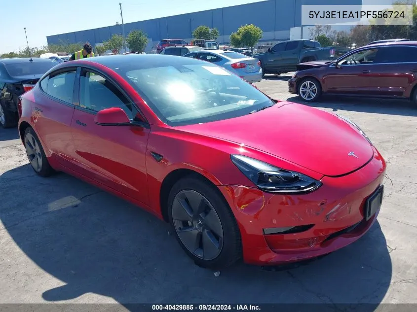 2023 Tesla Model 3 Rear-Wheel Drive VIN: 5YJ3E1EA1PF556724 Lot: 40429885