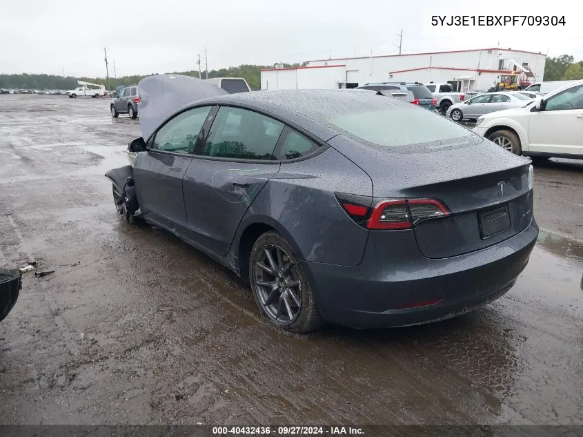 2023 Tesla Model 3 Long Range Dual Motor All-Wheel Drive VIN: 5YJ3E1EBXPF709304 Lot: 40432436