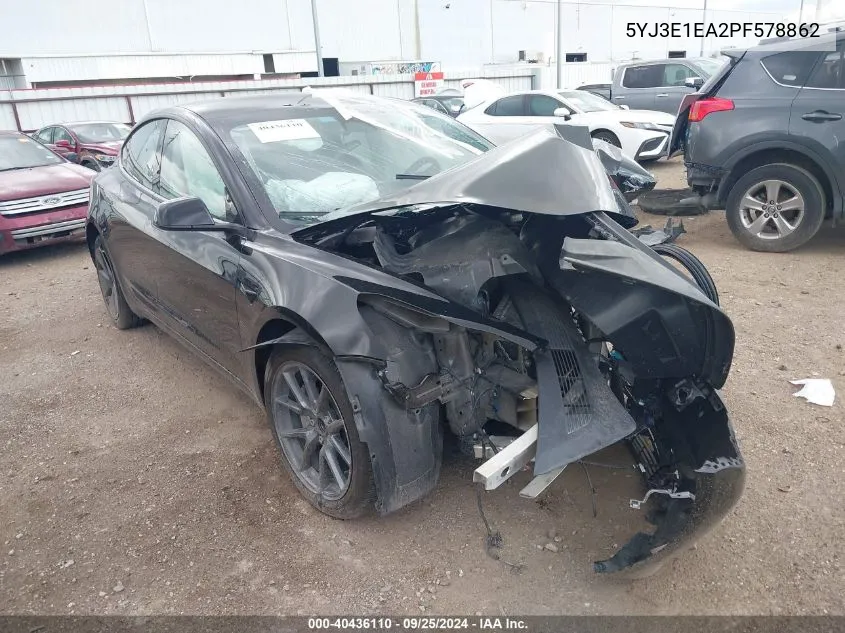 5YJ3E1EA2PF578862 2023 Tesla Model 3 Rear-Wheel Drive