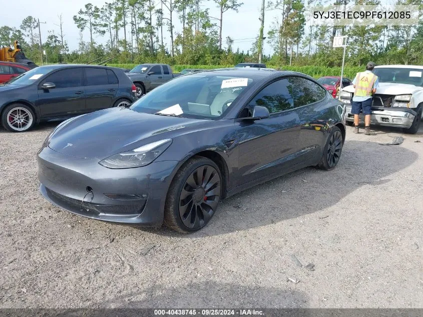 2023 Tesla Model 3 Performance Dual Motor All-Wheel Drive VIN: 5YJ3E1EC9PF612085 Lot: 40438745