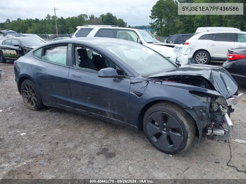 5YJ3E1EA7PF436586 2023 Tesla Model 3