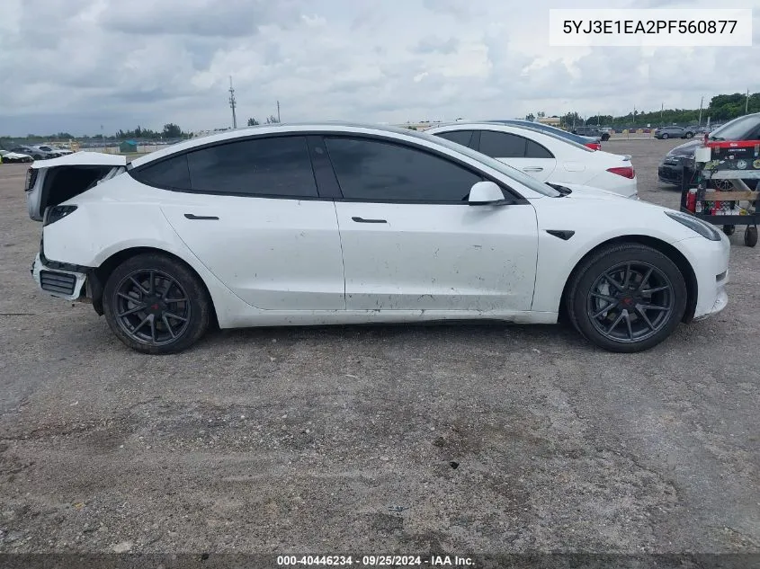 5YJ3E1EA2PF560877 2023 Tesla Model 3 Rear-Wheel Drive