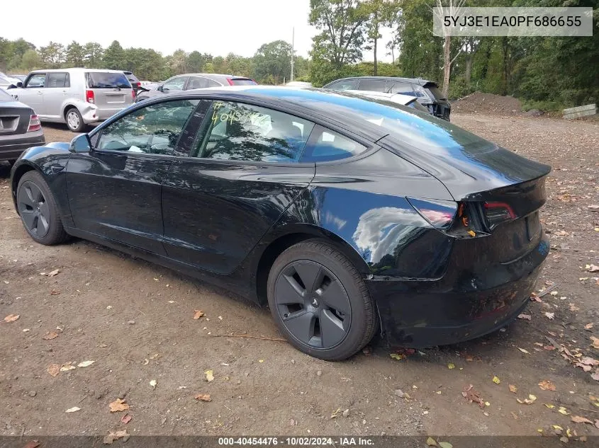 5YJ3E1EA0PF686655 2023 Tesla Model 3 Rear-Wheel Drive