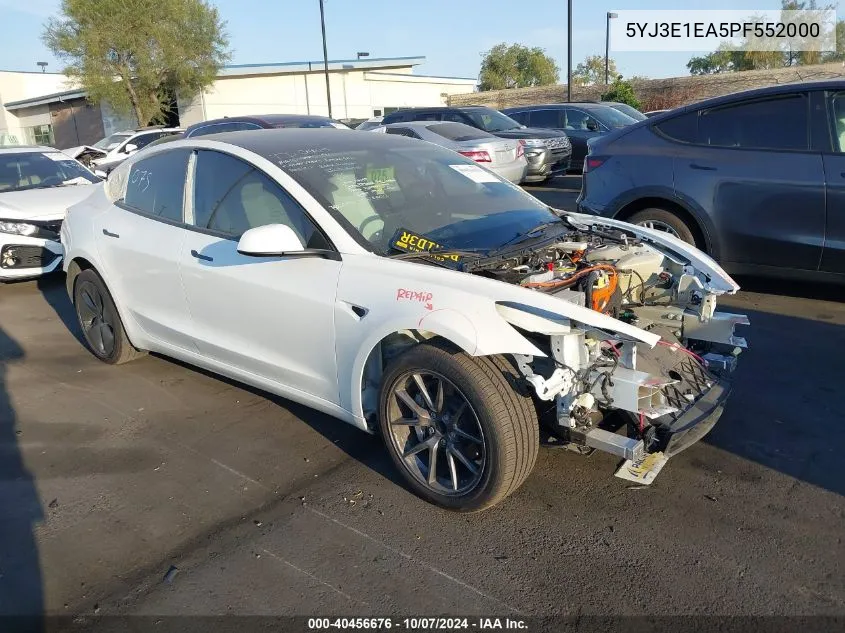 2023 Tesla Model 3 VIN: 5YJ3E1EA5PF552000 Lot: 40456676