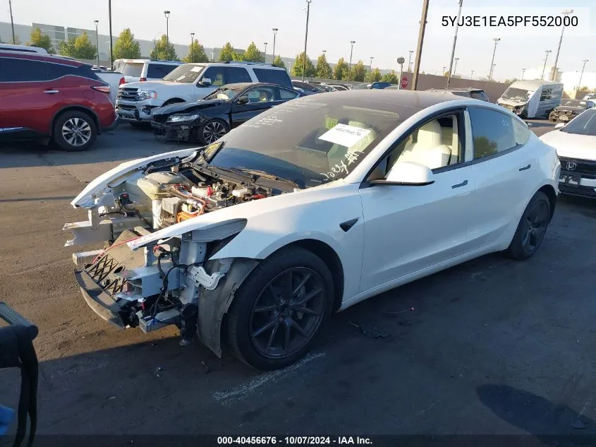 2023 Tesla Model 3 VIN: 5YJ3E1EA5PF552000 Lot: 40456676