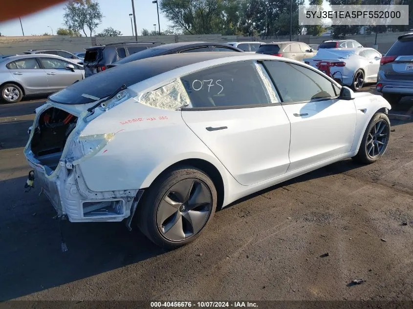 2023 Tesla Model 3 VIN: 5YJ3E1EA5PF552000 Lot: 40456676