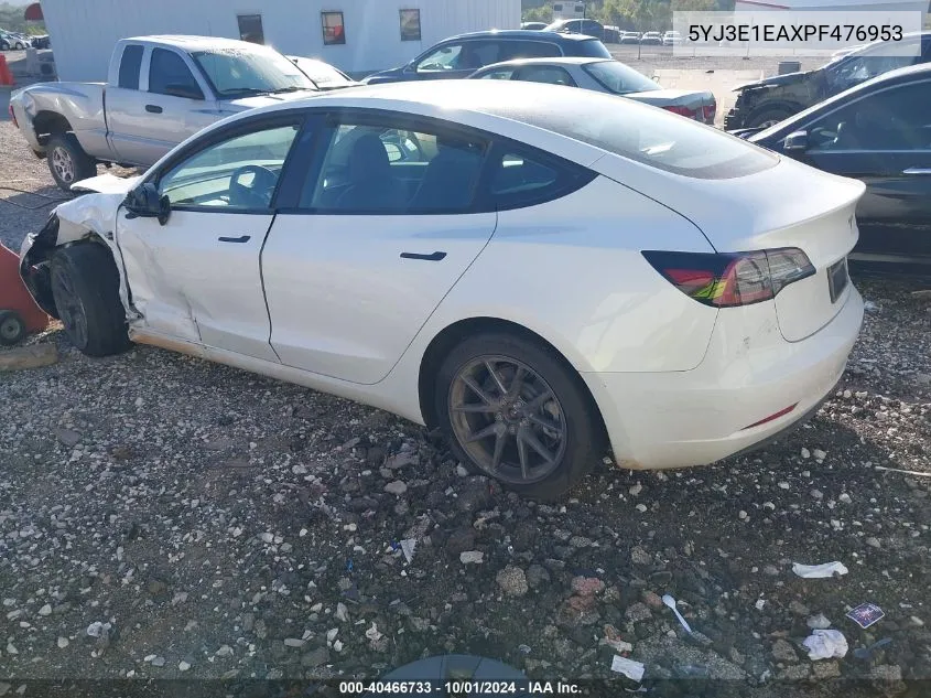 5YJ3E1EAXPF476953 2023 Tesla Model 3