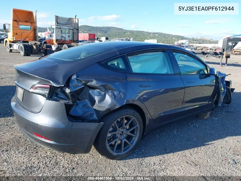 5YJ3E1EA0PF612944 2023 Tesla Model 3 Rear-Wheel Drive