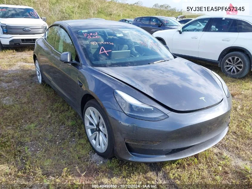 2023 Tesla Model 3 VIN: 5YJ3E1EA5PF657345 Lot: 40490850