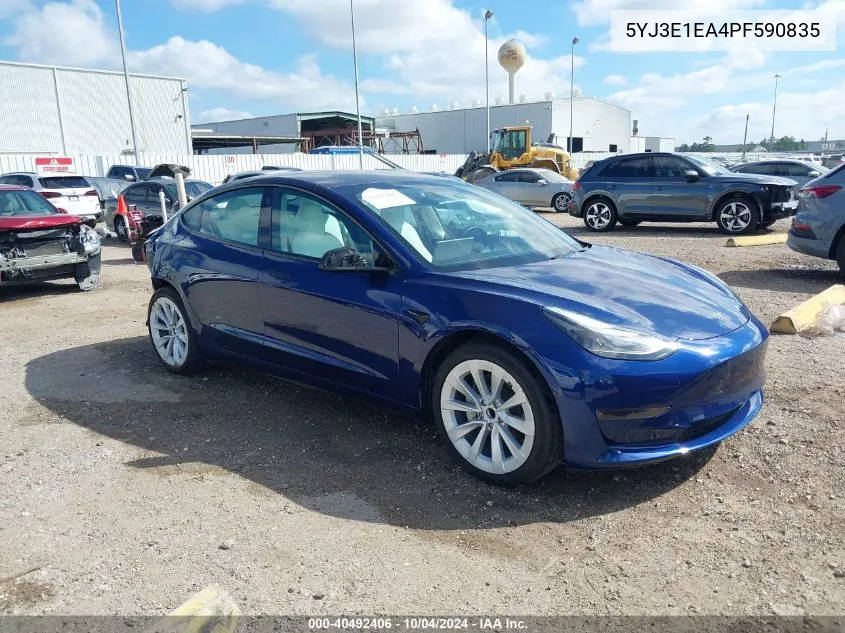 2023 Tesla Model 3 Rear-Wheel Drive VIN: 5YJ3E1EA4PF590835 Lot: 40492406