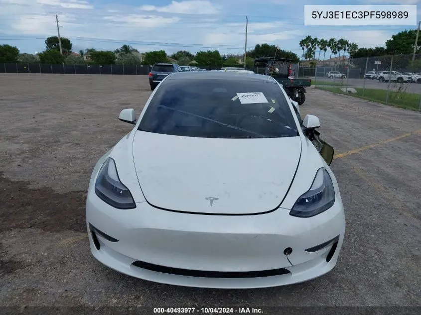 2023 Tesla Model 3 Performance Dual Motor All-Wheel Drive VIN: 5YJ3E1EC3PF598989 Lot: 40493977