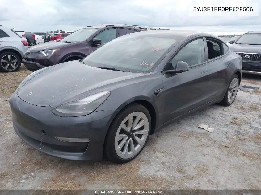 2023 Tesla Model 3 VIN: 5YJ3E1EB0PF628506 Lot: 40495056