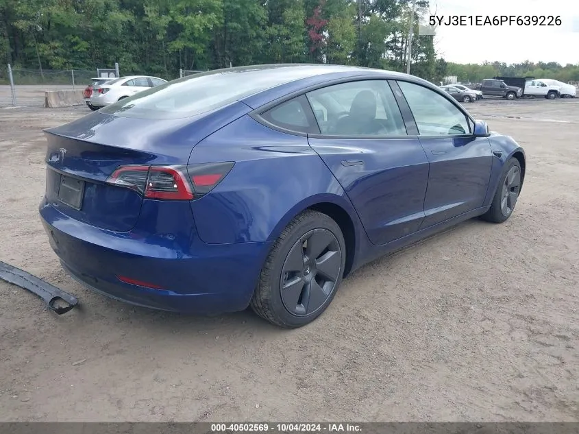 2023 Tesla Model 3 Rear-Wheel Drive VIN: 5YJ3E1EA6PF639226 Lot: 40502569