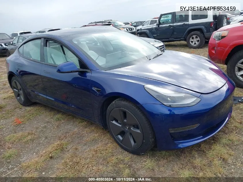 2023 Tesla Model 3 VIN: 5YJ3E1EA4PF553459 Lot: 40503024