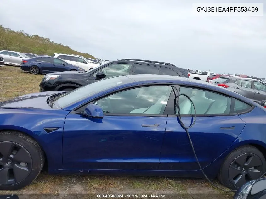 2023 Tesla Model 3 VIN: 5YJ3E1EA4PF553459 Lot: 40503024