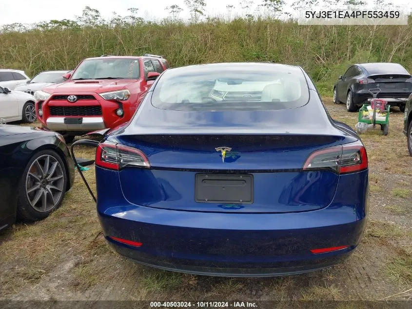 2023 Tesla Model 3 VIN: 5YJ3E1EA4PF553459 Lot: 40503024