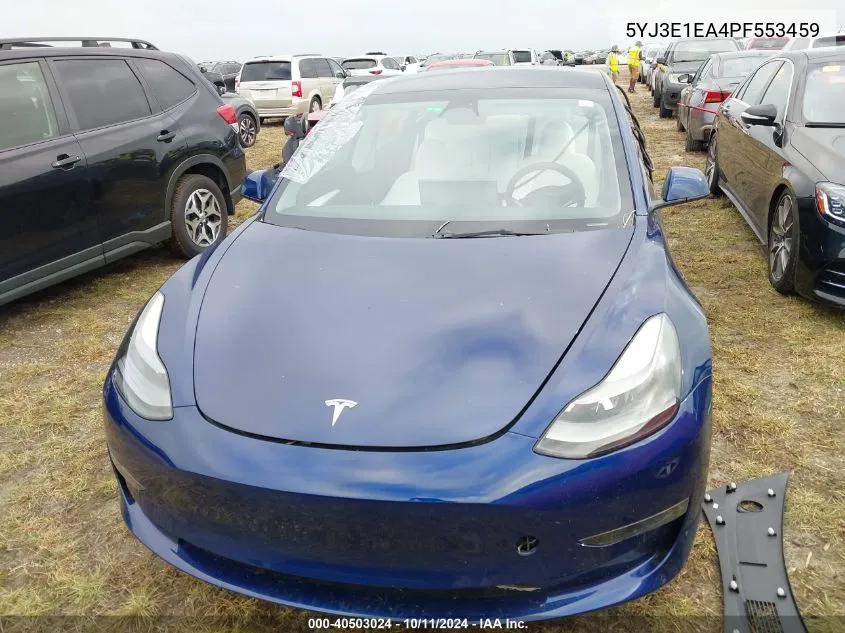 2023 Tesla Model 3 VIN: 5YJ3E1EA4PF553459 Lot: 40503024