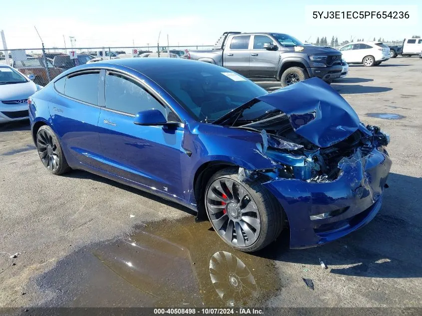 2023 Tesla Model 3 Performance Dual Motor All-Wheel Drive VIN: 5YJ3E1EC5PF654236 Lot: 40508498