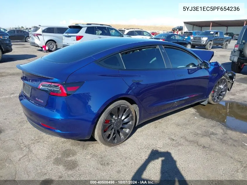 2023 Tesla Model 3 Performance Dual Motor All-Wheel Drive VIN: 5YJ3E1EC5PF654236 Lot: 40508498