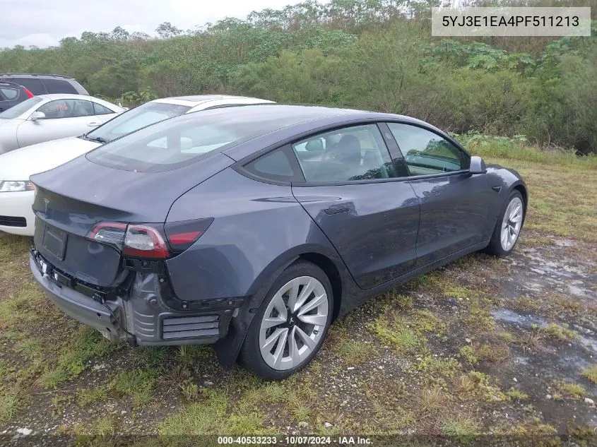 5YJ3E1EA4PF511213 2023 Tesla Model 3