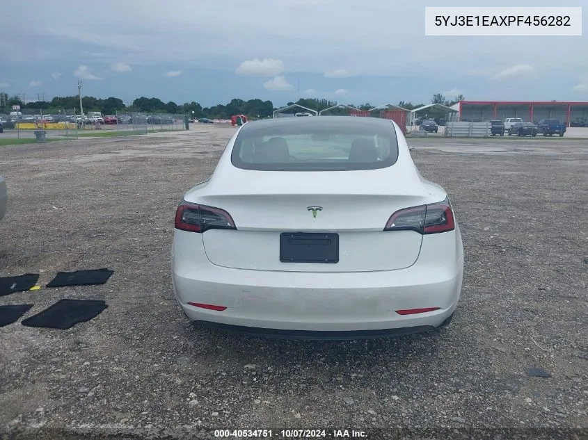 2023 Tesla Model 3 Rear-Wheel Drive VIN: 5YJ3E1EAXPF456282 Lot: 40534751