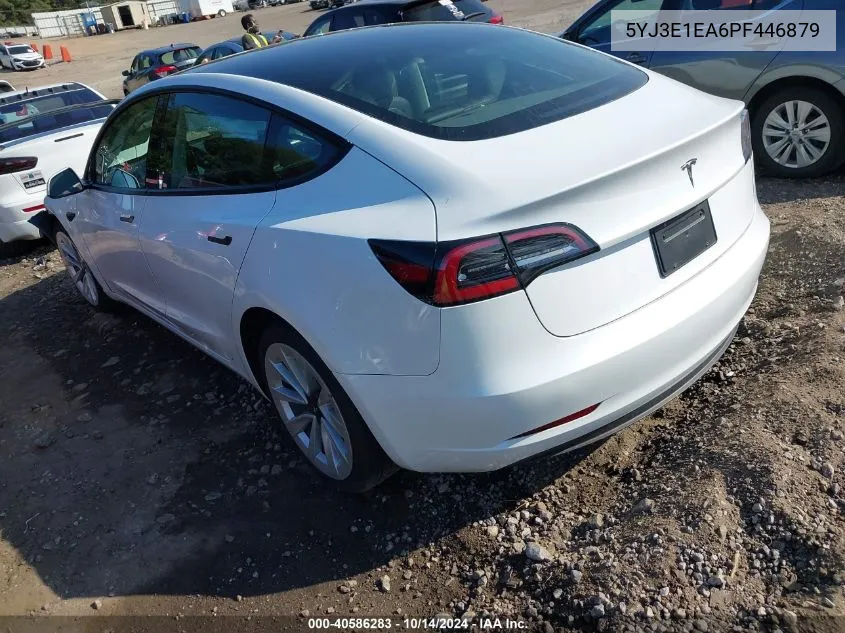 2023 Tesla Model 3 Rear-Wheel Drive VIN: 5YJ3E1EA6PF446879 Lot: 40586283